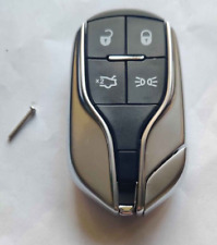 NEW 4 BUTTON REMOTE KEY FOB SHELL for MASERATI GHIBLI, QUATTROPORTE + LOGO!