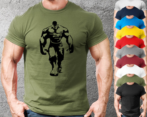 Hulk silh gym shirt mens - hulk, t-shirt