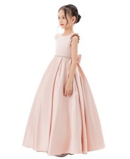 Satin Flower Girl Dress with
