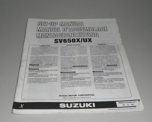 Assembly instructions suzuki - assembly,