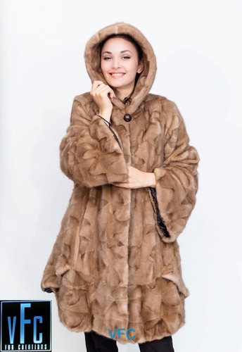 Pastel mink fur - fur, cape