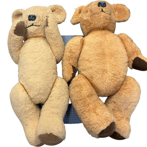 Pair large plush teddy - of,