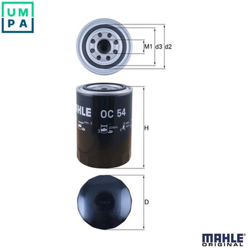 Oil filter for porsche - oc, 54