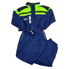 Brugi Ski Suit One Piece Snow Winter Outdoor 90s Y2K Blue Kids Age 11