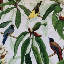 Osborne & Little Outdoor Fabric MICHELIA ~ 2.1m ~ Exotic Bird & Magnolia Design