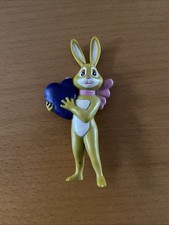 Vintage 1994 Cadbury Caramel Bunny Rabbit PVC Figure Standing Purple Heart Rare