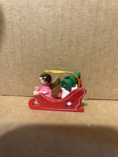Wooden sleigh christmas - wooden,