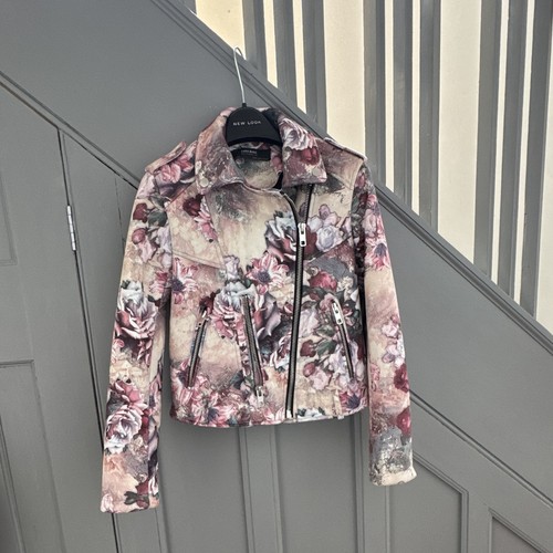 Zara biker jacket floral - zara,