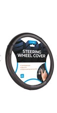 Black steering wheel cover - black,