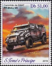 PIT-BULL VX Armored Police SWAT Car Response Vehicle ARV Stamp (2019 Sao Tome)