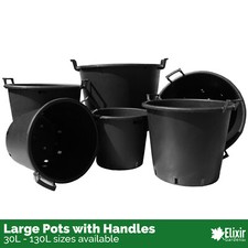 Heavy-Duty Recycled Plastic Container Pots/Tubs with Handles  | 30 - 130 Litre
