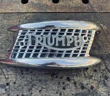 Mid 20th Century Vintage Triumph motorcycle tank badge.