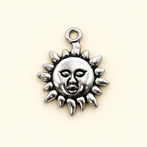 Pcs tibetan silver sun - 10,