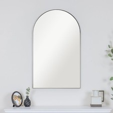 Large Framed Black Arched Mirror art deco vintage scandi glamorous luxe home