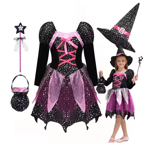 Girls sparkly witch costume - girls,