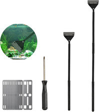 65cm Algae Scraper for Aquarium | Glass Tank Cleaner + 10 Steel Blade Refills