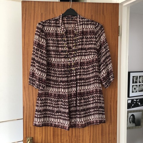 Ladies burgundy cream - m&s,