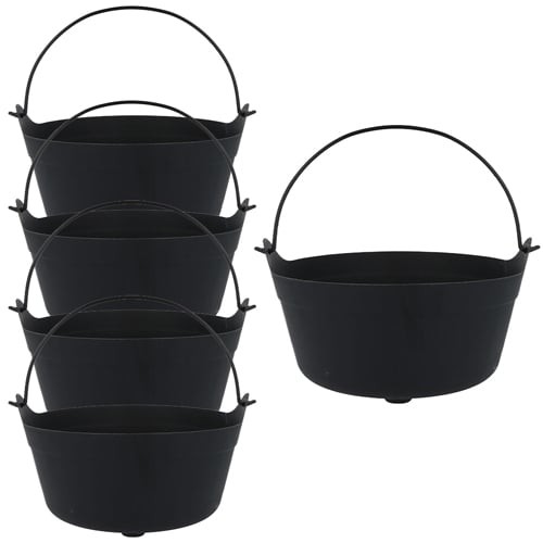 Halloween black plastic - black,