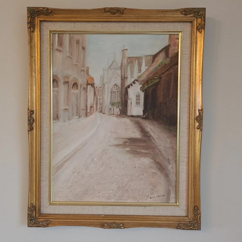Oil painting gothic - oil, church