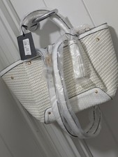 River Island White Raffia Tote