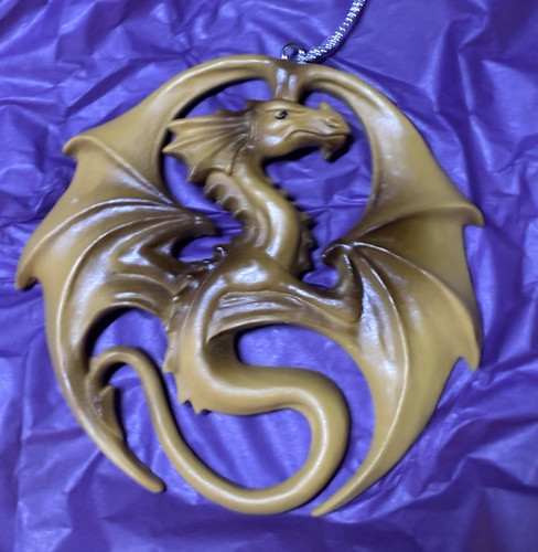 Anne stokes dragon medal - dragon,