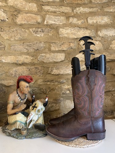 Justin cowboy boots brown pink - brown,