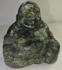 Chinese dark green jade Buddha