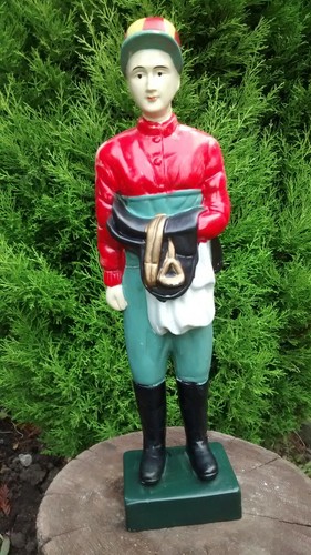 Pottery jockey figure ornament - figure,