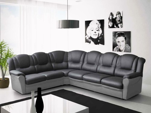 Corner sofa black and - corner,