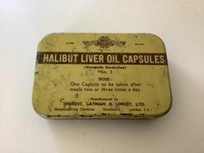 Vintage Halibut Liver Oil Tin