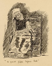 Old Woman Caricature 'A quiet