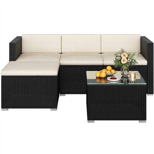 5pcs rattan garden furniture - garden,