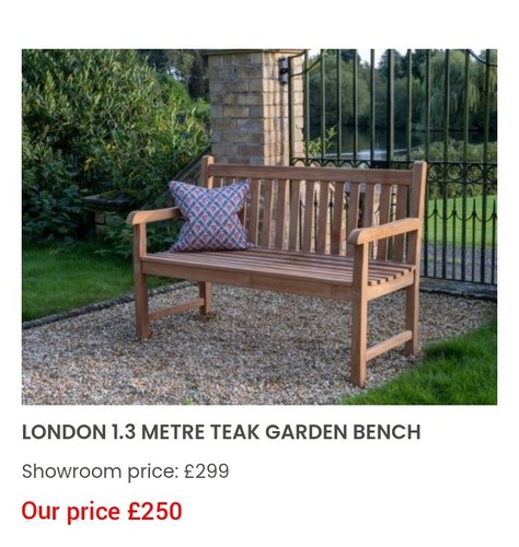 London teak garden bench - london,