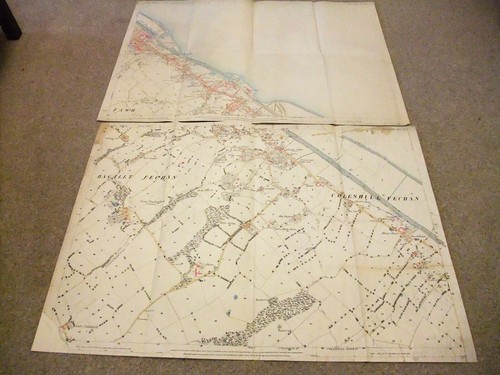 Flintshire wales map plan - wales,