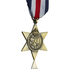 Full Size Replica France & Germany Star Medal & Ribbon. World War 2 Campaign WW2