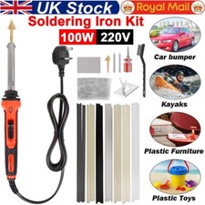100W Soldering Iron Kit Plastic Welding Welder Car Bumper Dashboard Repair Tool