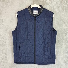 Zara Vest Mens Small Blue