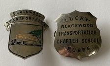 2 Vintage Bus Driver Hat Badge