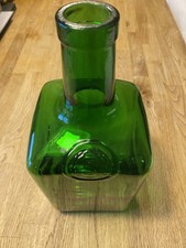 Vintage SQUIRES London Dry Gin Empty 1/2 Gallon Green Glass Bottle