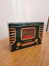 Ringtons Wireless Retro Radio Green Rectangular Biscuit Tin Unique Collectors 