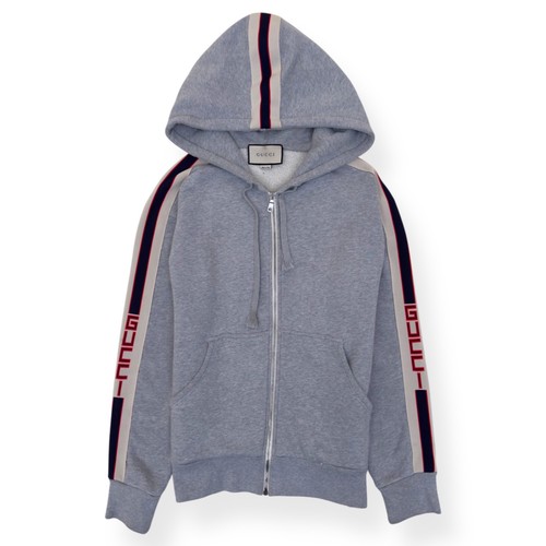 Gucci tape logo cotton hoodie - cotton,