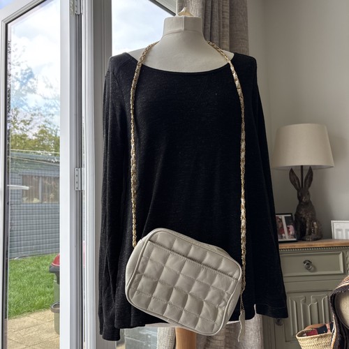 Quilted ivory leather - quilted,