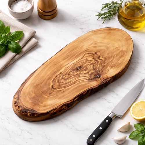 Rustic oval olive wood - rustic,
