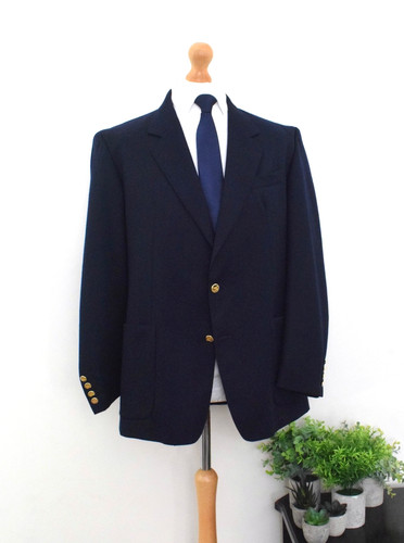 Burberrys navy gold buttons - gold,