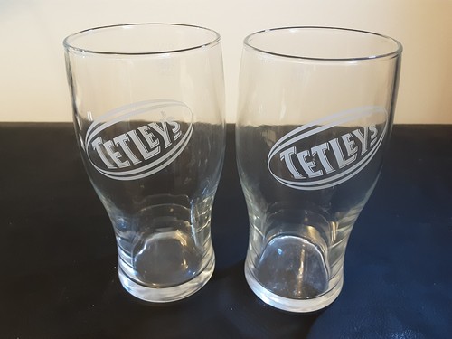 Vintage tetley pint glass - tetley's,