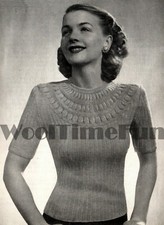 Knitting Pattern Vintage 1940s