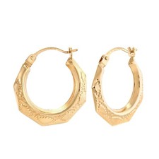 9ct Yellow Gold Victorian Hoop
