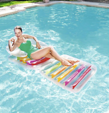 Bestway Inflatable Fashion Designer Lounger Lilo Float Swimming Pool Air Bed Mat