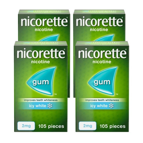Nicorette 2mg icy white gum - icy,