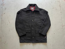 Vintage British Workwear Navy Blue Heavyweight Wool Donkey Coat Made in England